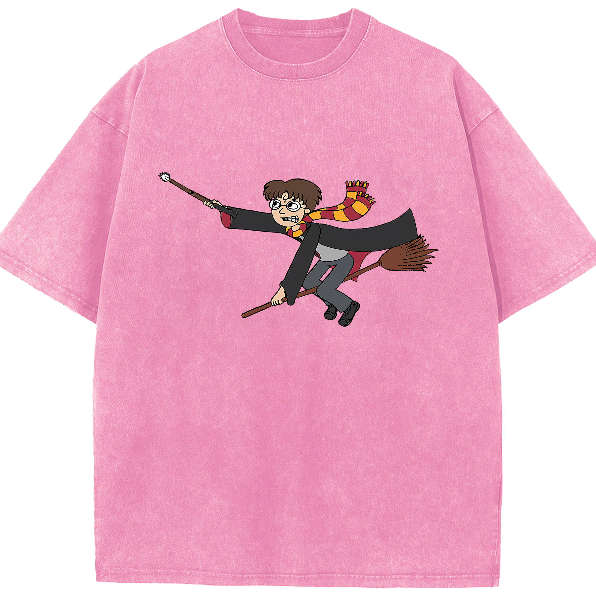 （画像用） Harry Potter ハリー・ポッターシリーズ 綿100% ヴィンテージ風 半袖Tシャツ（フロントプリント）